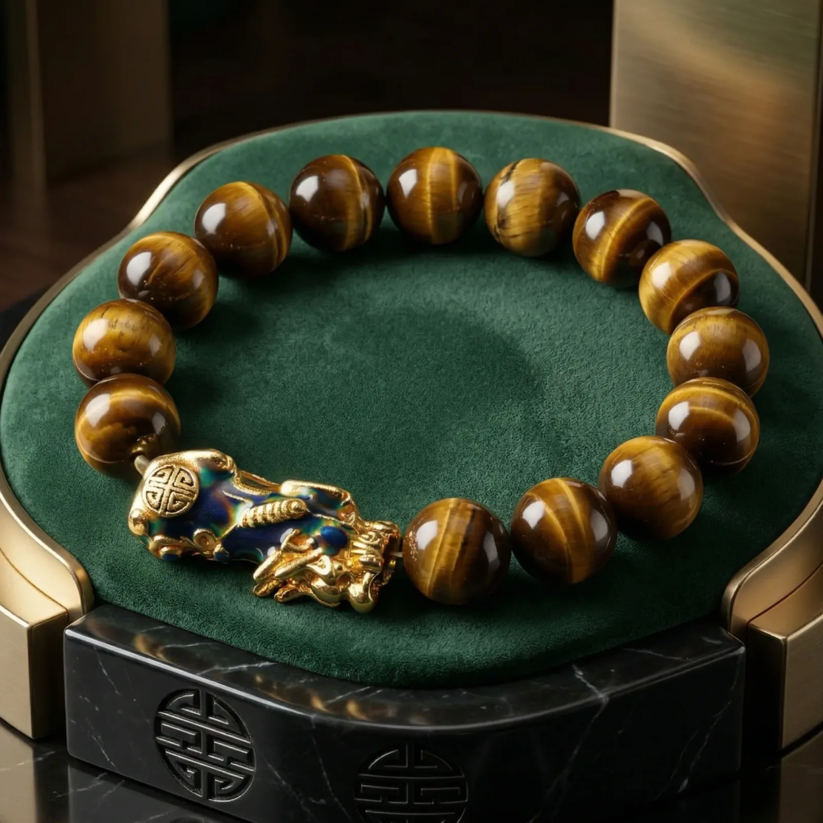 Feng Shui Pi Xiu Yellow Tiger's Eye Beads Bracelet