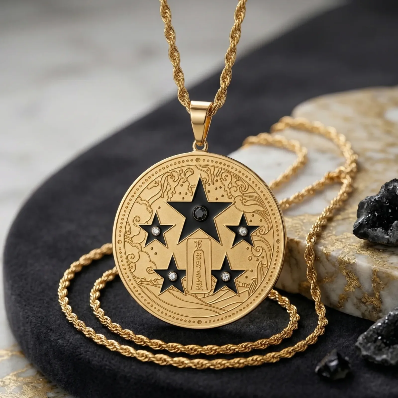 Annual Amulet with 5 Stars Medallion