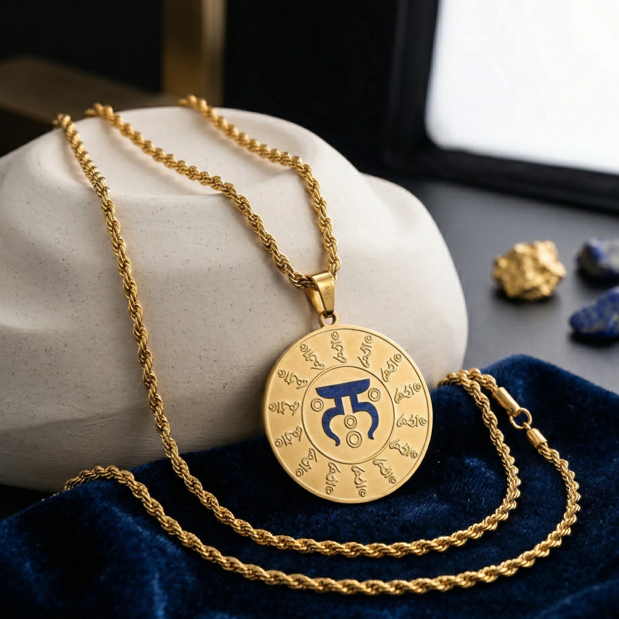 Travel Protection Amulet Medallion with 28 Hums