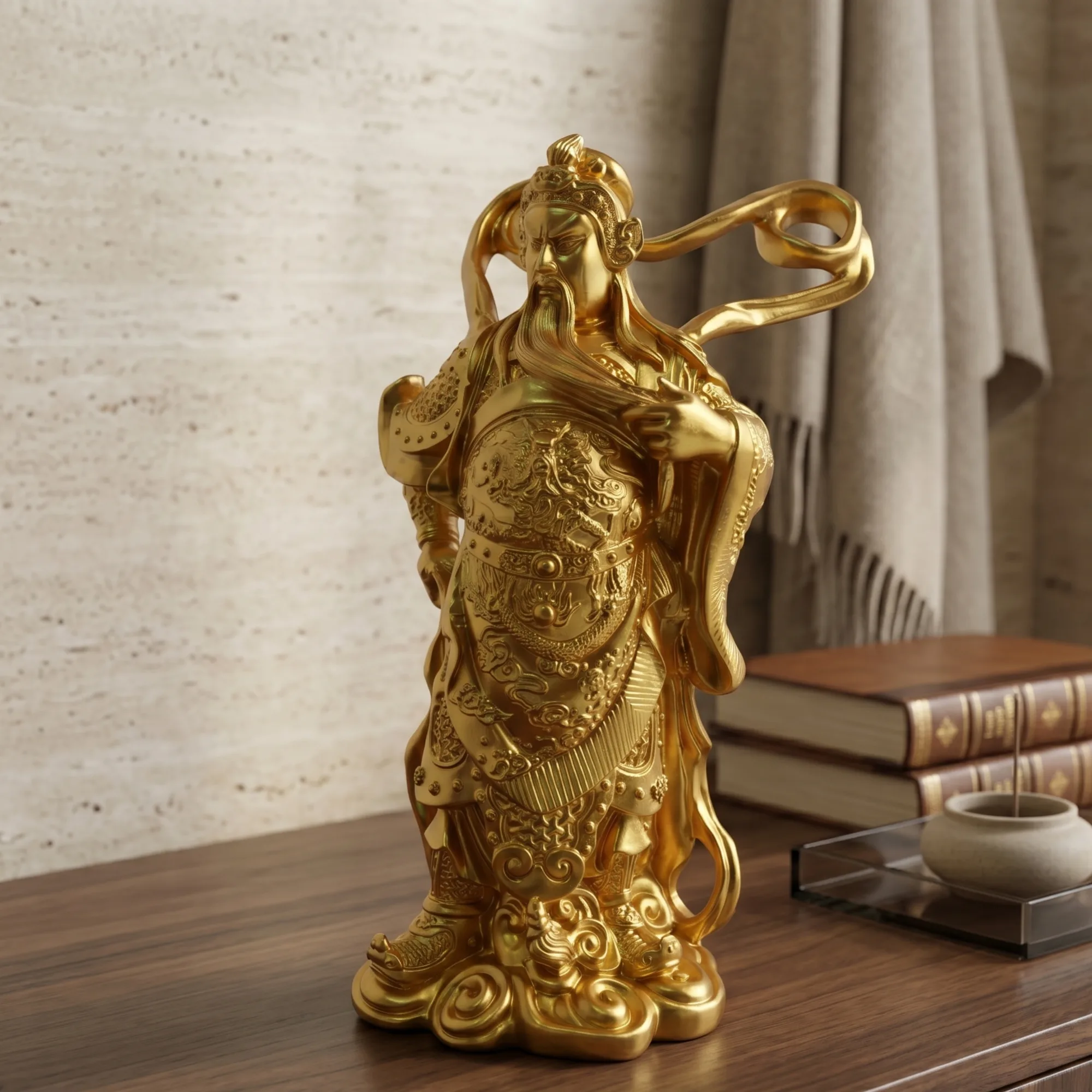Standing Guan Gong Statue Gold | Feng Shui by PakBet TV