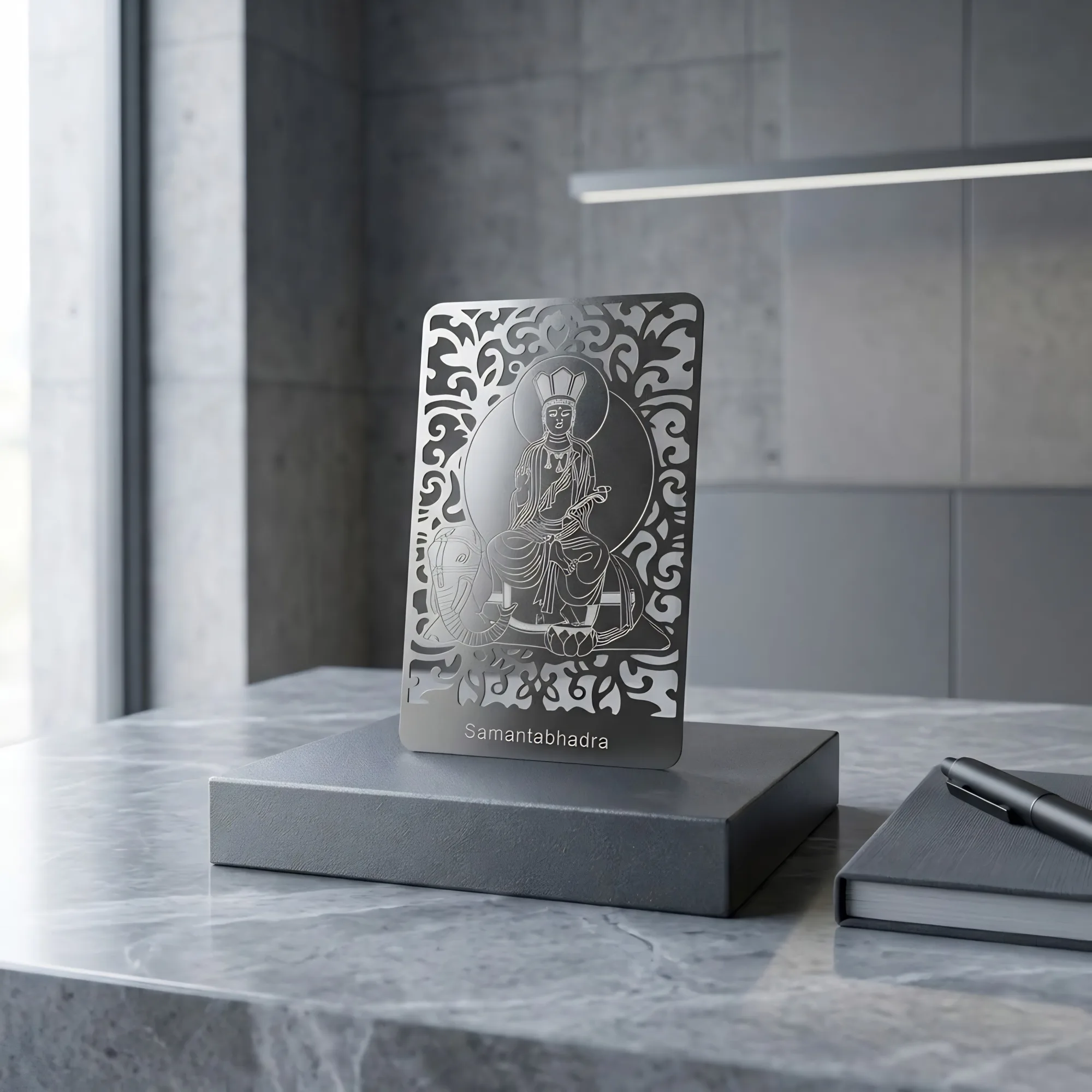 Samantabhadra Metal Talisman Card