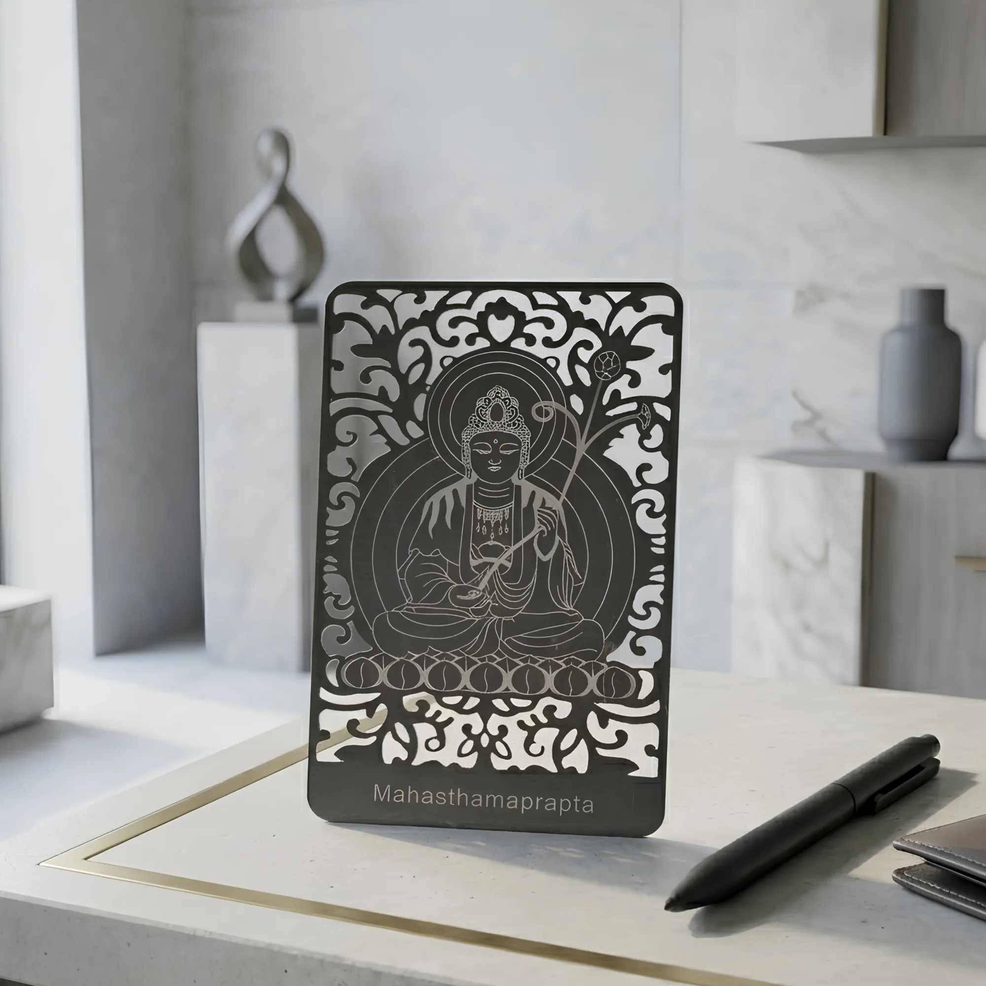 Mahasthamaprapta Metal Talisman Card
