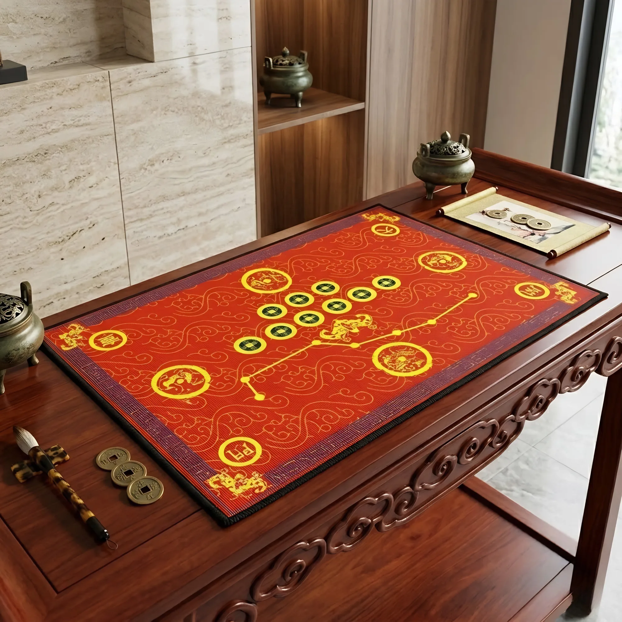 Feng Shui Emperor Coins Doormat