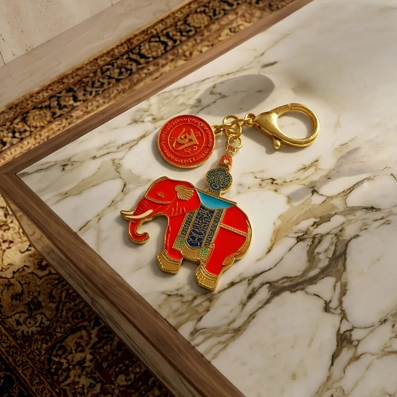 Red Prosperity Elephant Amulet