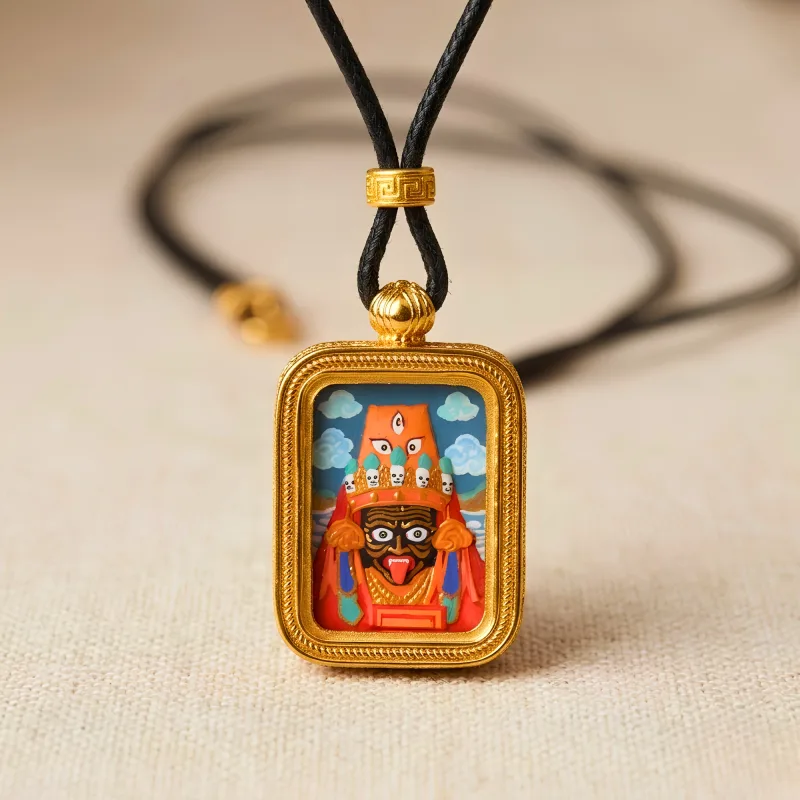 Zakiram Hand-Painted Thangka Pendant