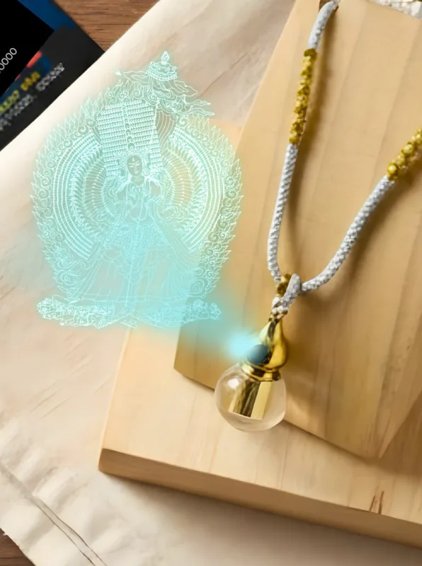 White Umbrella Dukkar Necklace