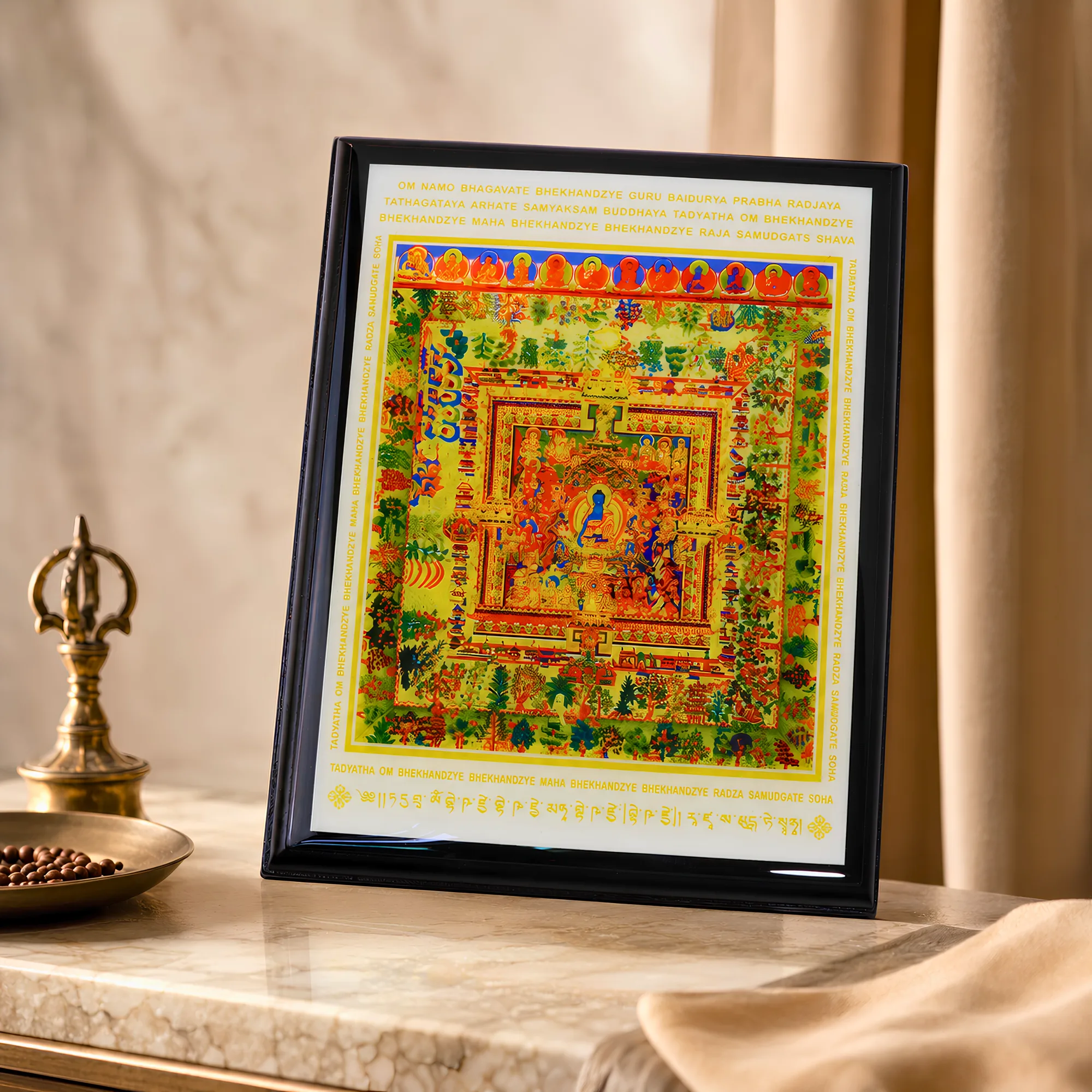 Medicine Buddha Plaque for Healing and Health