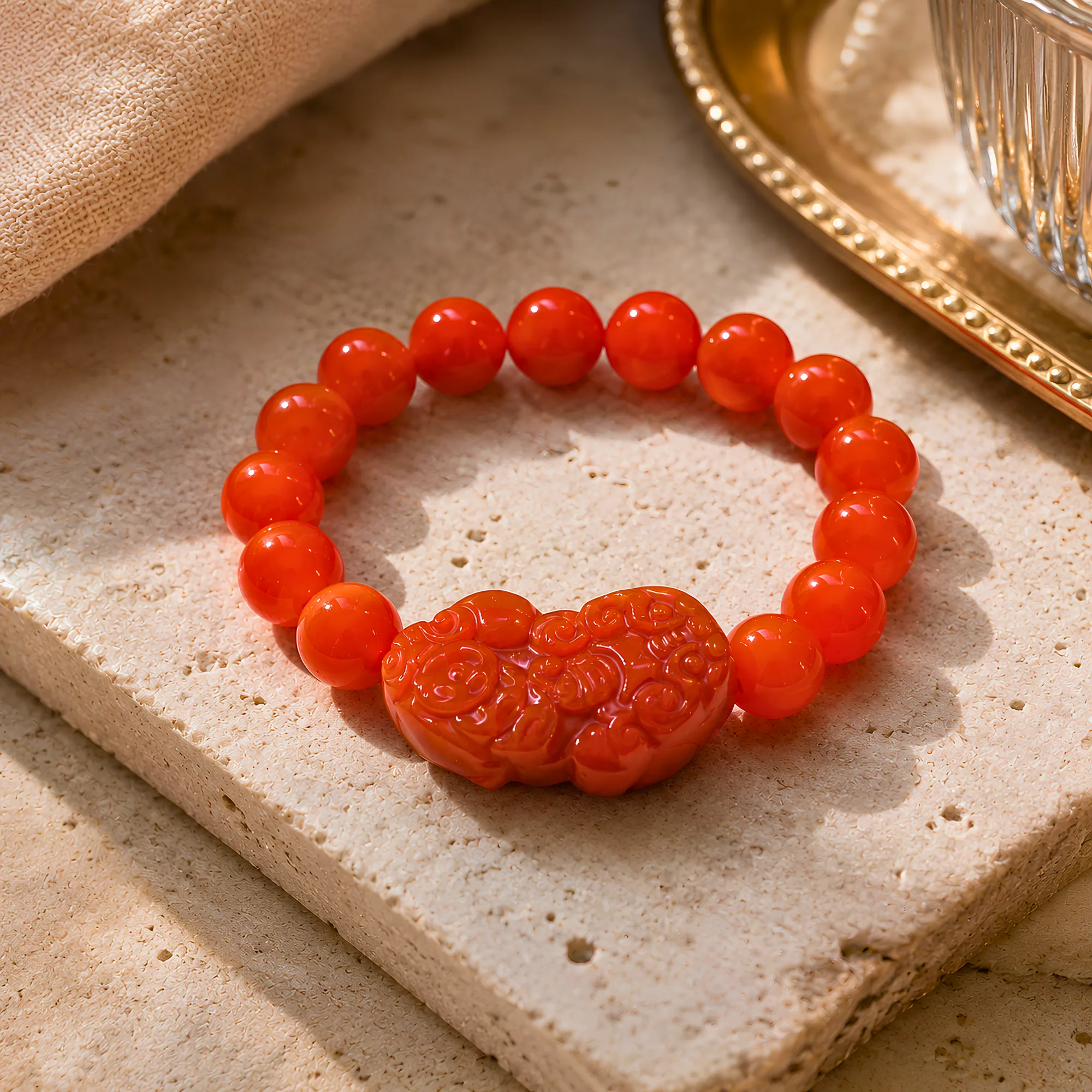 High Grade Natural Agate Piyao Bracelet
