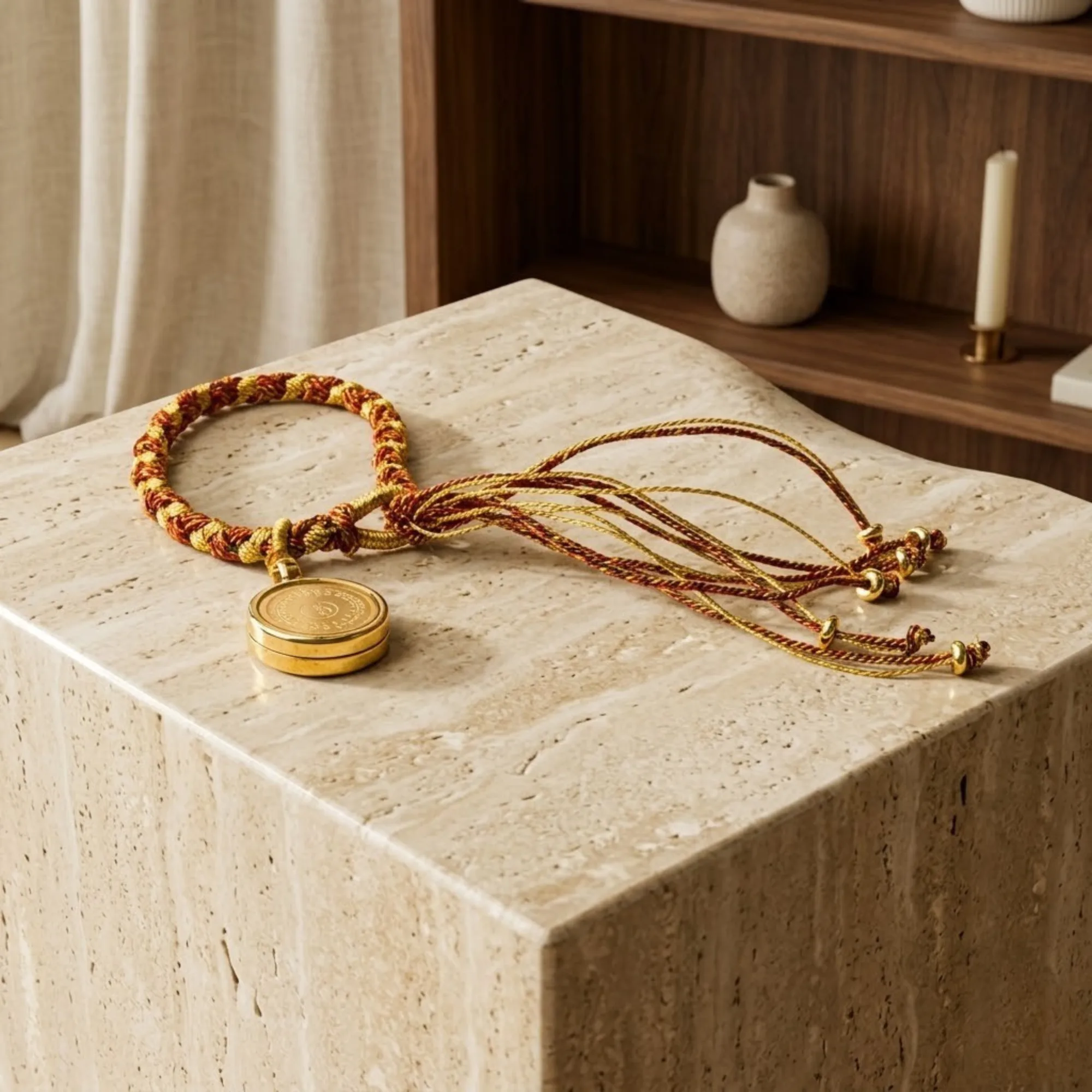 Medicine Buddha Rice Cord Pendant