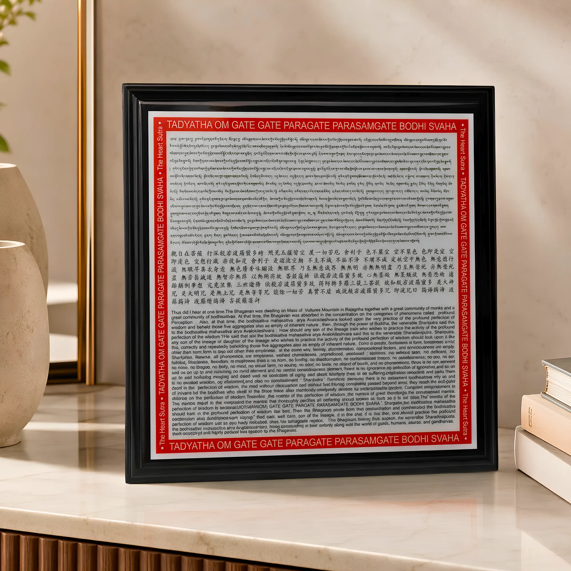 Heart Sutra Blessing Plaque