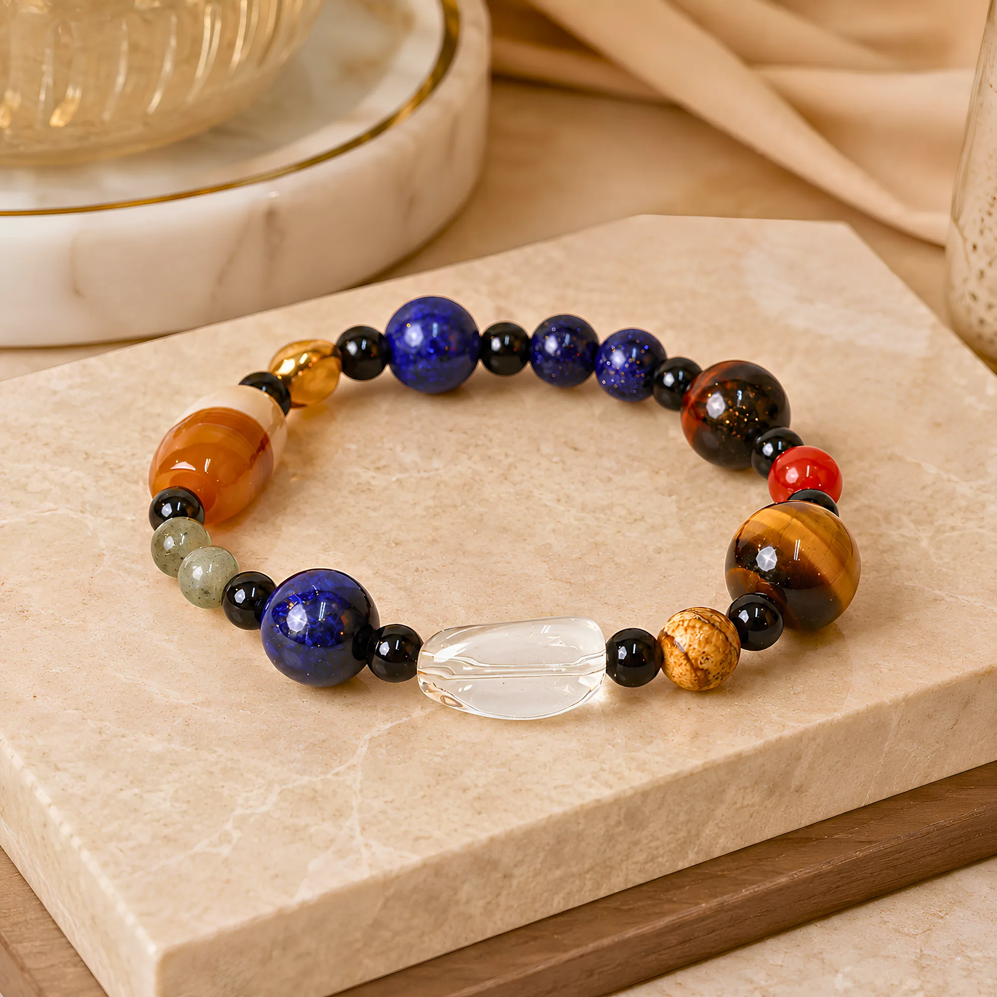 The Eight Planets Guardian Star Natural Stone Bracelet