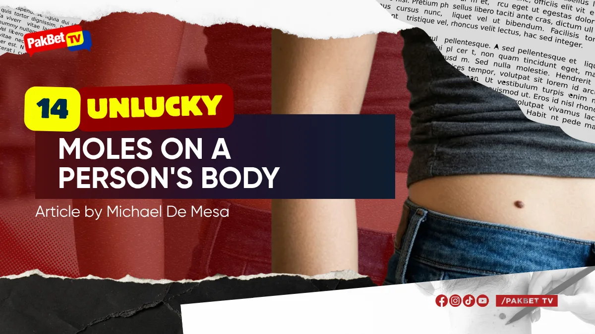 14 UNLUCKY MOLES ON A PERSON'S BODY