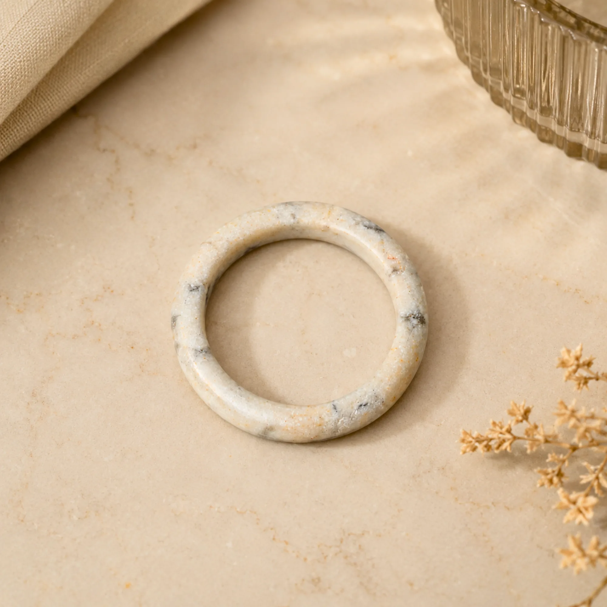 Natural White Turquoises Ring