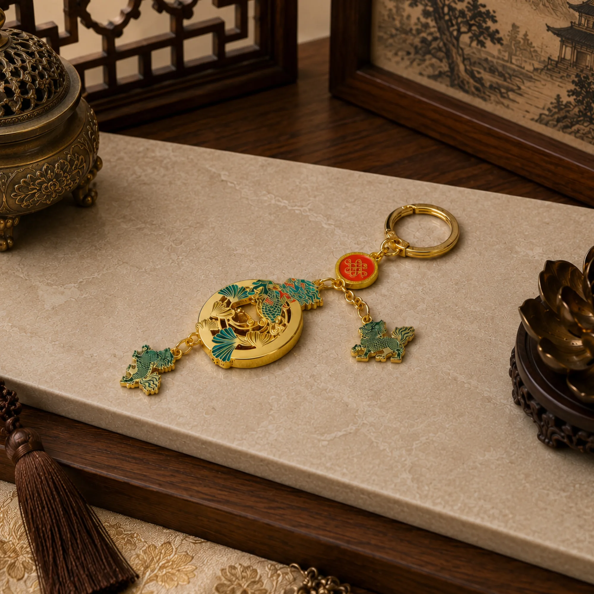 The Triumphant Triple Chi Lin Amulet