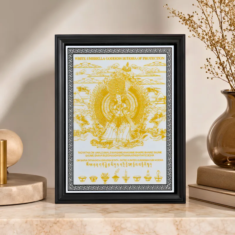 White Umbrella Goddess Plaque