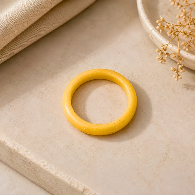 Natural Yellow Jade Ring