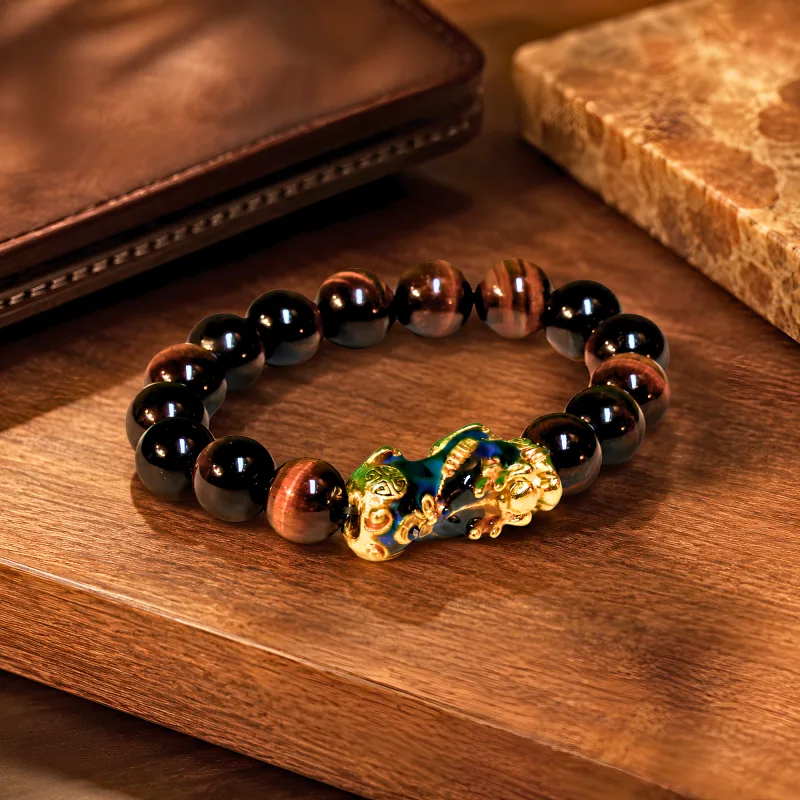 Pi Xiu Red Tiger’s Eye Beads Bracelet
