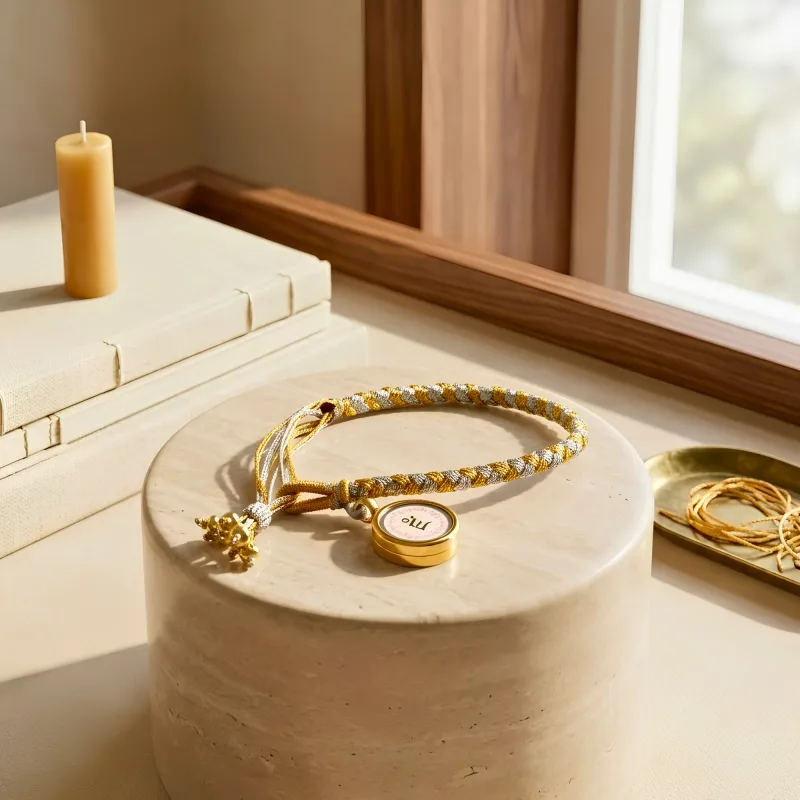 Yellow Dzambala's Rice Cord Bracelet