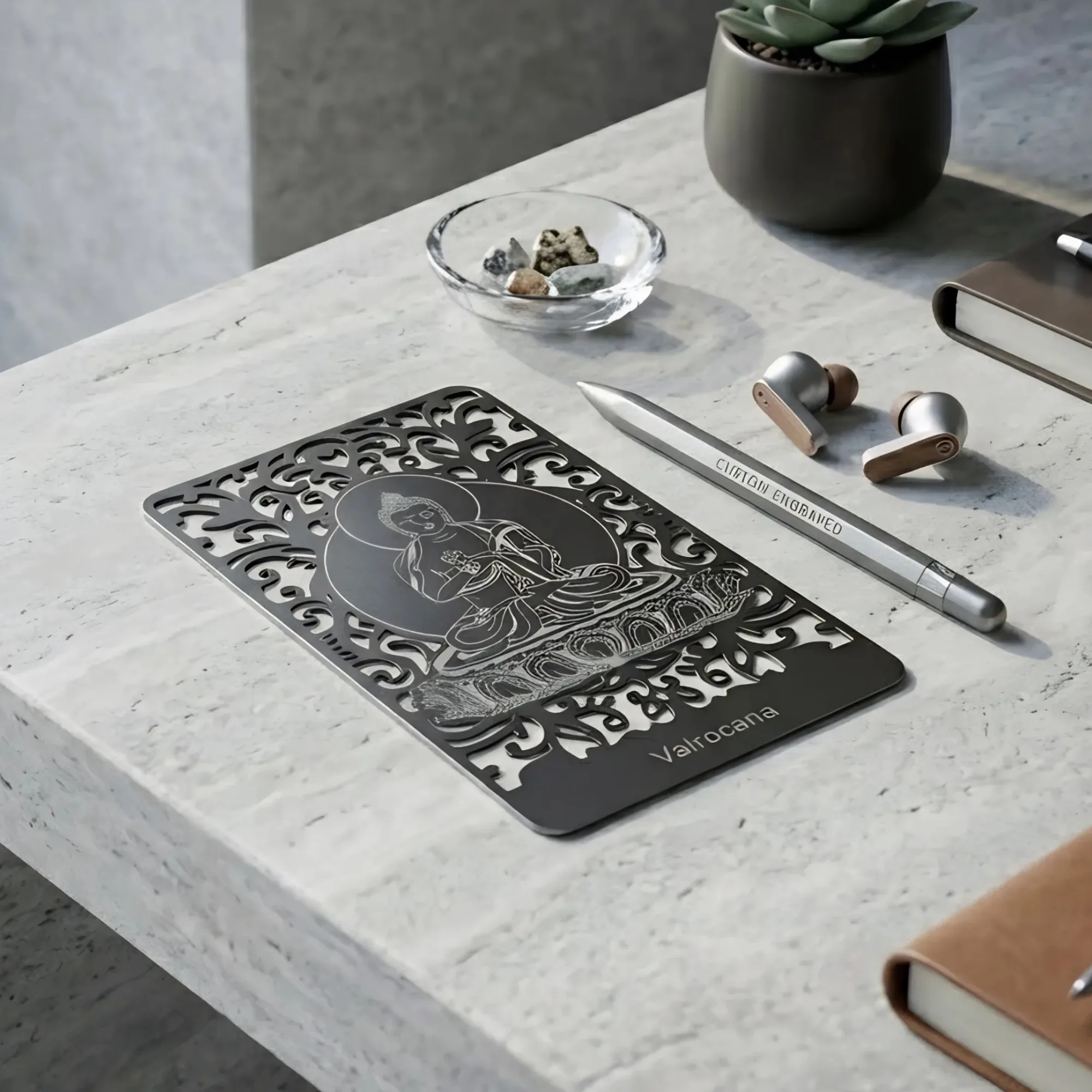 Vairocana Metal Talisman Card