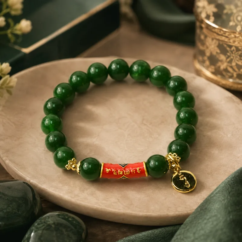 2027 Rabbit Superb Bracelet with Lotus Mantra Charm