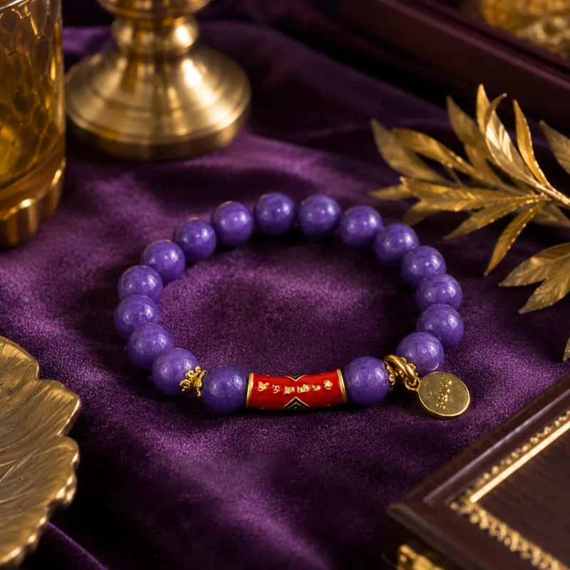 2027 Rat Superb Bracelet with Lotus Mantra Charm
