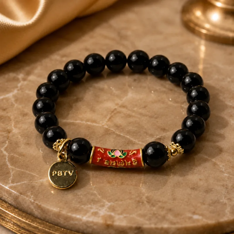 2027 Rooster Superb Bracelet with Lotus Mantra Charm
