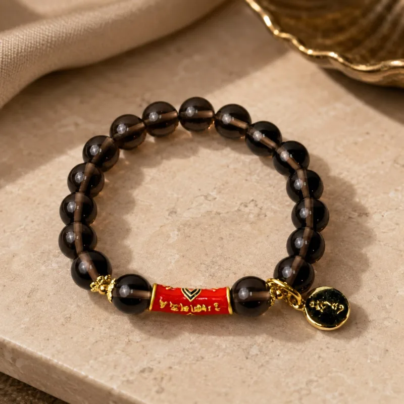 2027 Ox Superb Bracelet with Lotus Mantra Charm