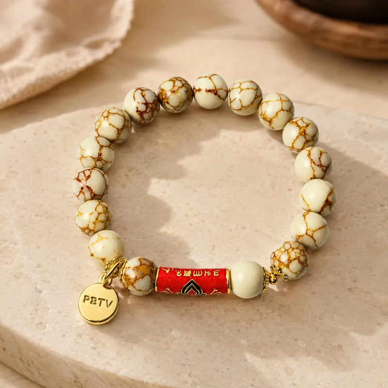 2027 Monkey Superb Bracelet with Lotus Mantra Charm
